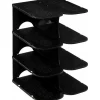 5Five Schoenenrek - stapelbaar - zwart - 27 x 25 x 38 cm