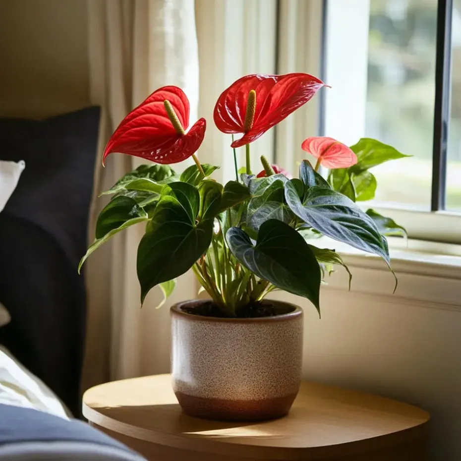 Flamingoplant - Anthurium 'Royal Champion' - Hoogte 35-45cm - ø12cm
