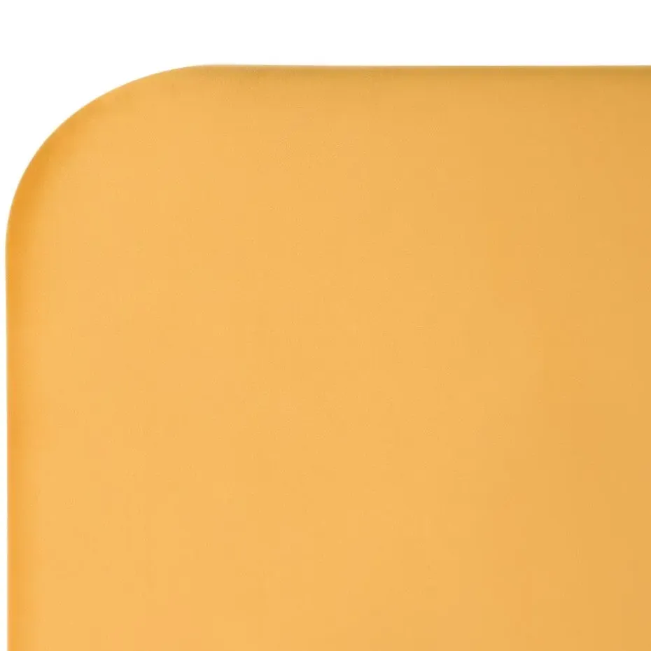 FLAYAT - Eenpersoonsbed - Geel - 120 x 200 cm - Fluweel