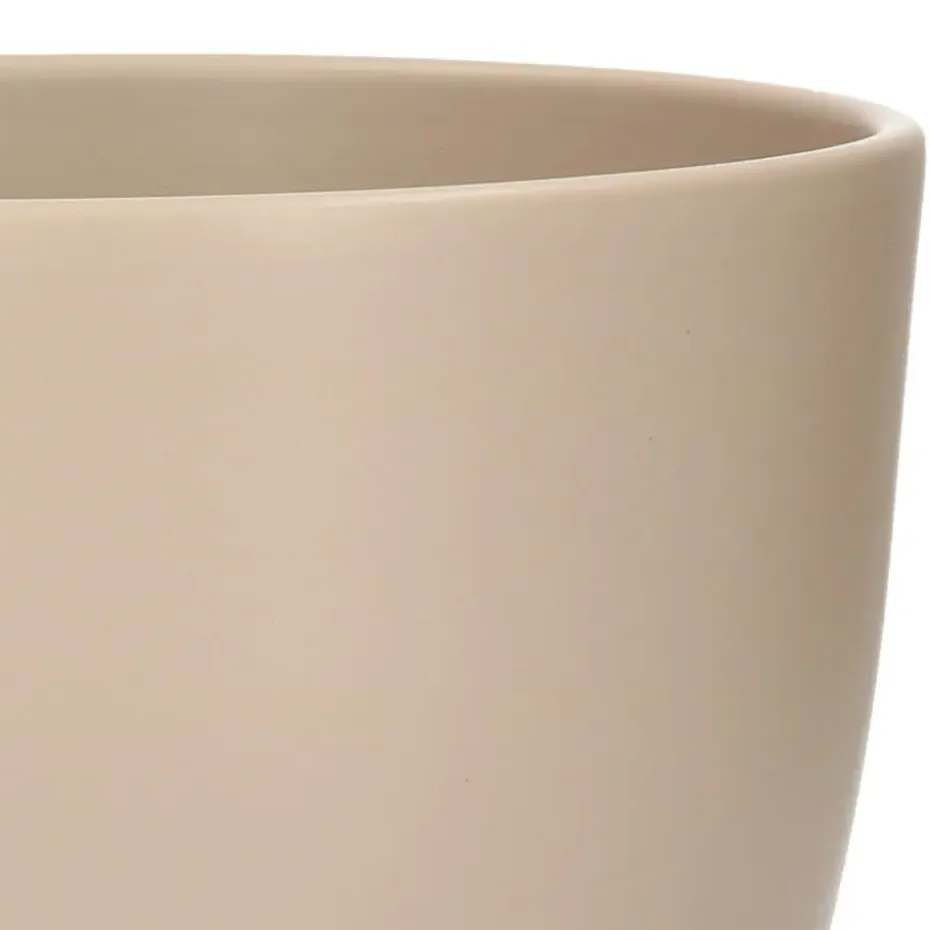 Floran Plantenpot - taupe - mat - keramiek - 19 x 17 cm