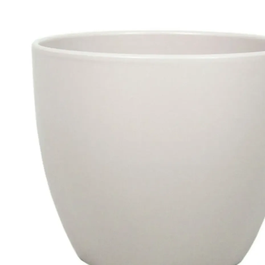 Floran Plantenpot - taupe - mat - keramiek - 28 x 25 cm