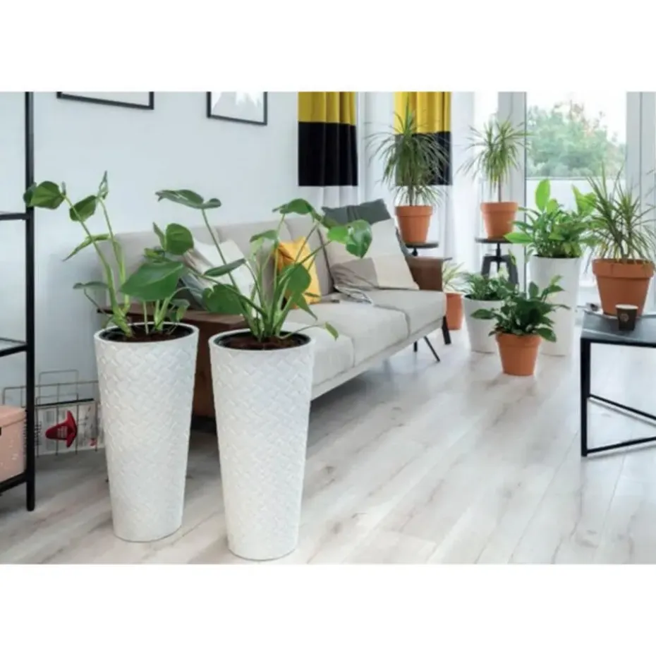 Form Plastic Plantenpot Makata - kunststof - antraciet - 30 x 59