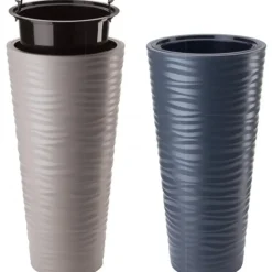 Form Plastic Plantenpot rond - kunststof - zwart - D40 x H79 cm