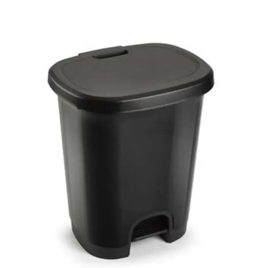 Forte Plastics Pedaalemmer - zwart - 27 l