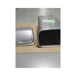 Forte Plastics Prullenbak - zilver - vuilnisbak met deksel - 50 l
