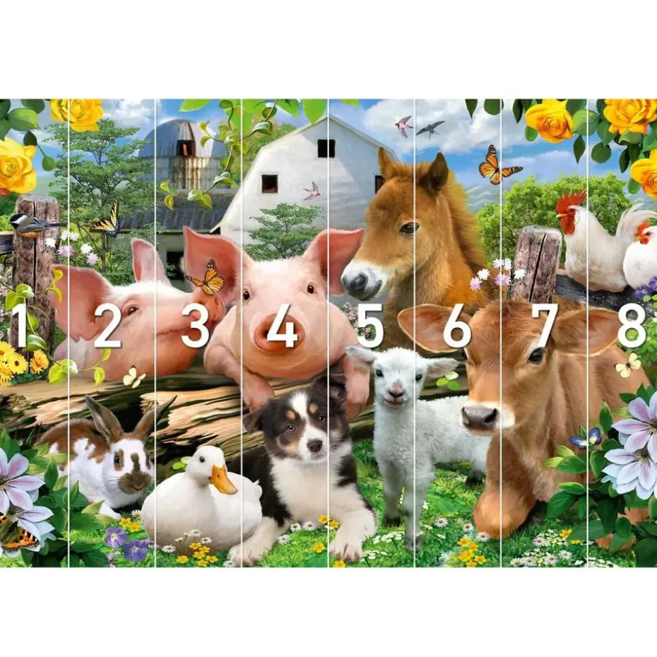 Fotobehang Boerderijdieren - 260 x 384cm - Bont