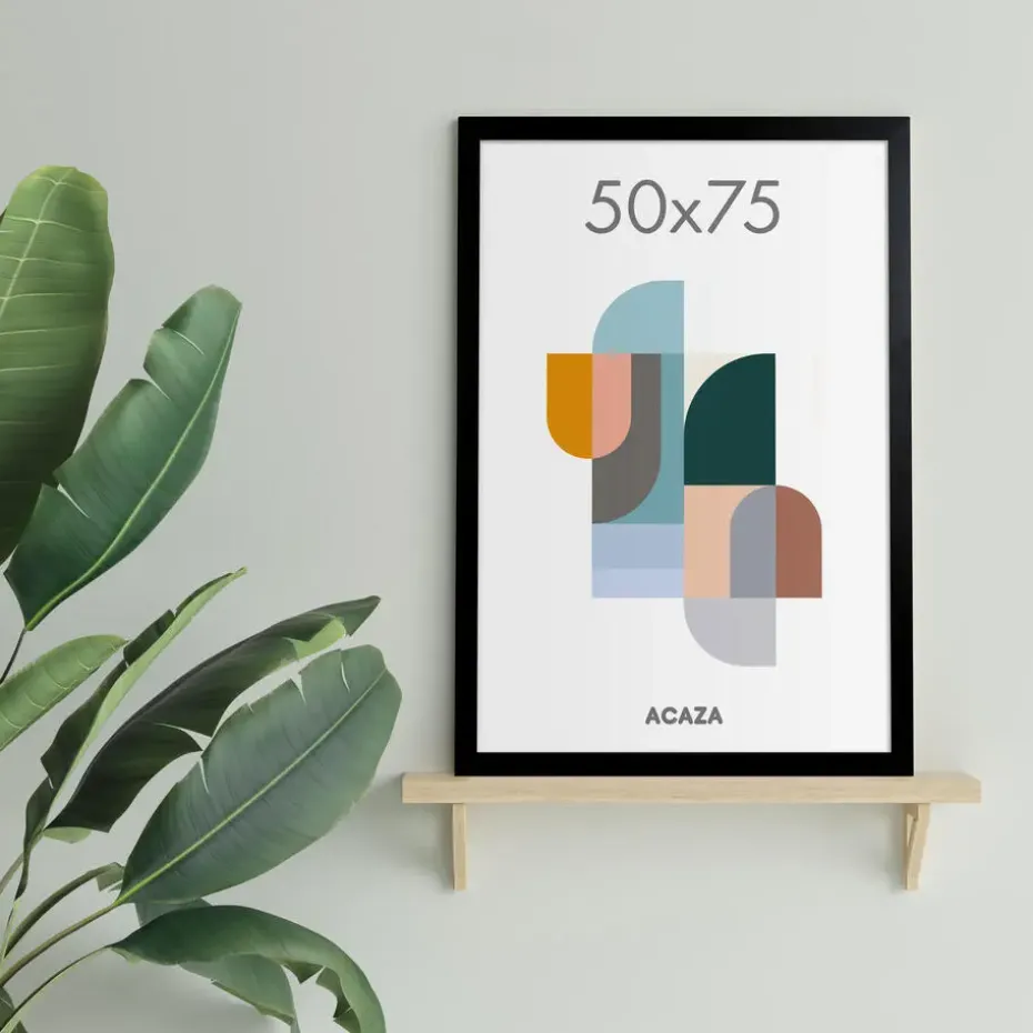 Fotokader - 50x75cm - Foto Lijst in MDF Hout - Zwart