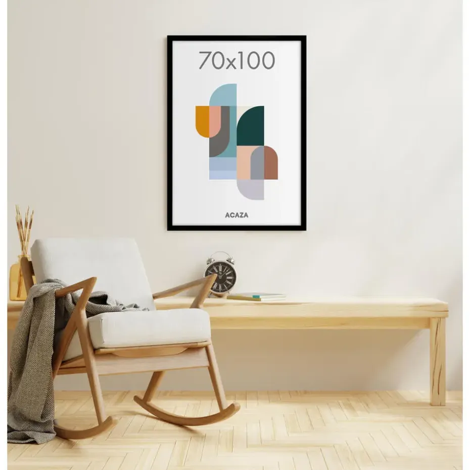 Fotokader 70x100cm - Fotolijst in MDF Hout - Zwart