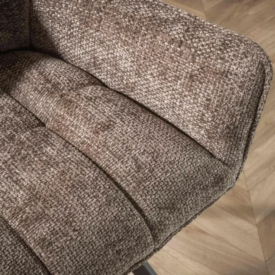 Fraaai - Ramon draaibare barstoel - 69 cm - geweven - taupe