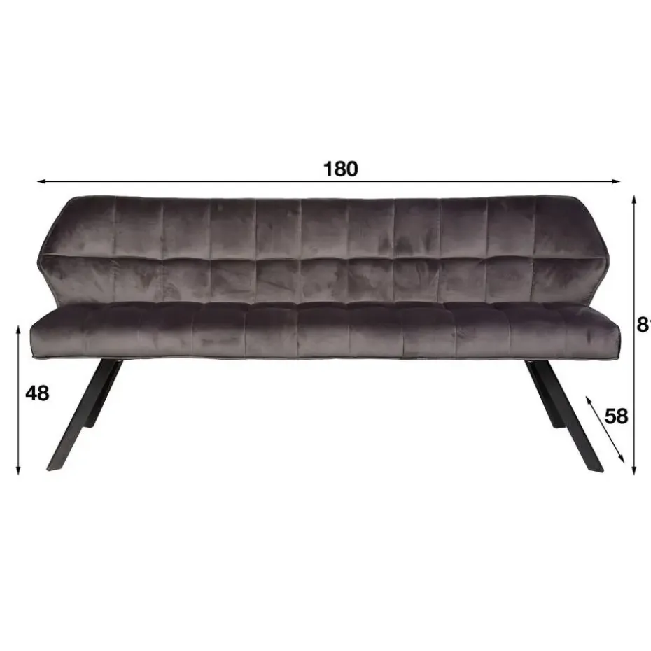 Fraaai - Ramon eetkamerbank 180 cm velvet champagne