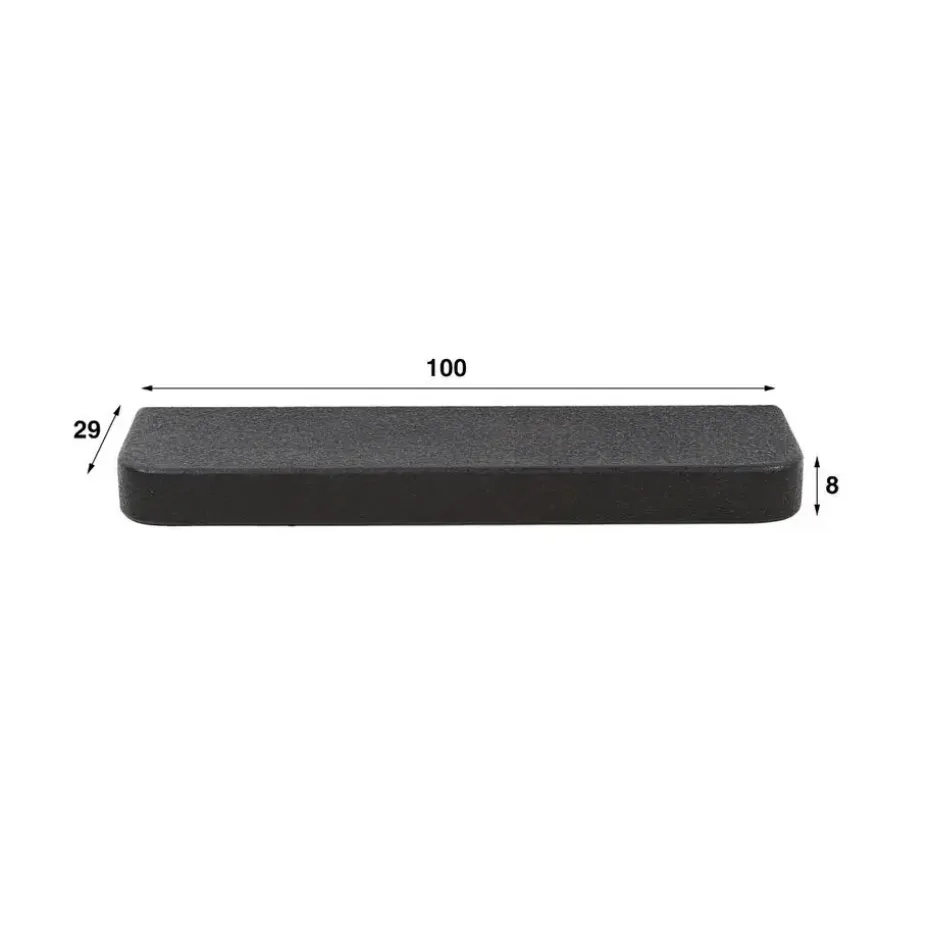 Fraaai - Sani wandplank - 100 cm - metallic - zwart