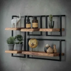 Fraaai - Woody metaal wandplank 65 cm
