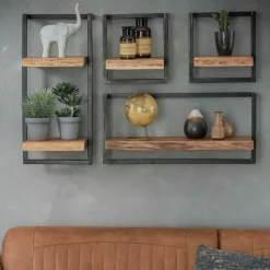 Fraaai - Woody metaal wandplank 30 cm