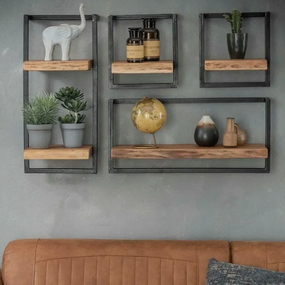 Fraaai - Woody metaal wandplank 30 cm