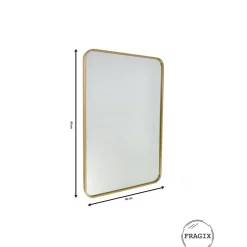 Fragix Boston Spiegel Rechthoekig - Goud - Metaal - 90x60