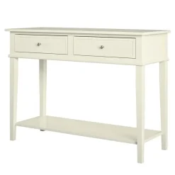 Franklin - Consoletafel met 2 laden in wit MDF
