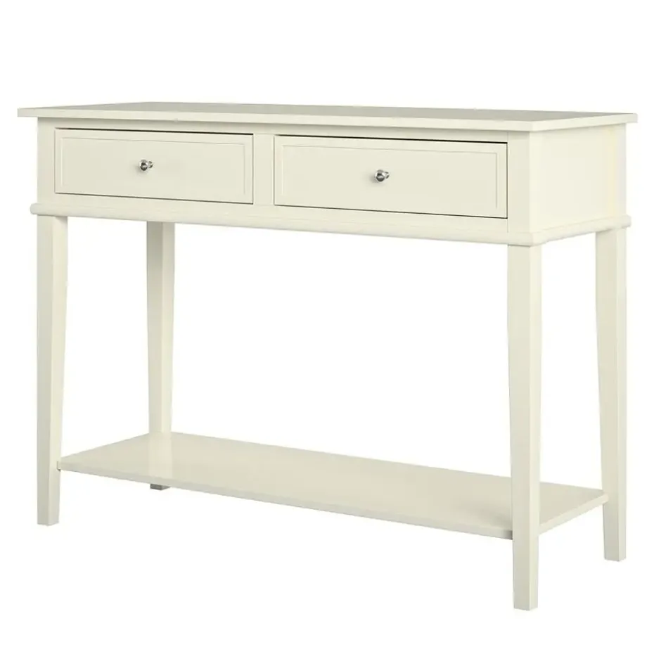 Franklin - Consoletafel met 2 laden in wit MDF