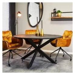 Furndea Eettafel Orianna rond - zwart 120cm
