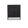 Furndea Wandkast Scandi visgraat zwart - 40x100x115 cm