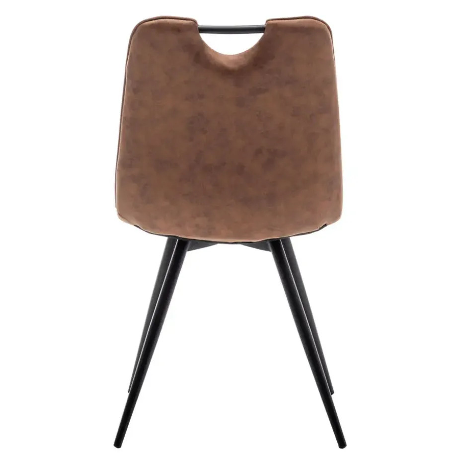 Furnihaus Eetkamerstoel Leon Microvezel Cognac Set van 2