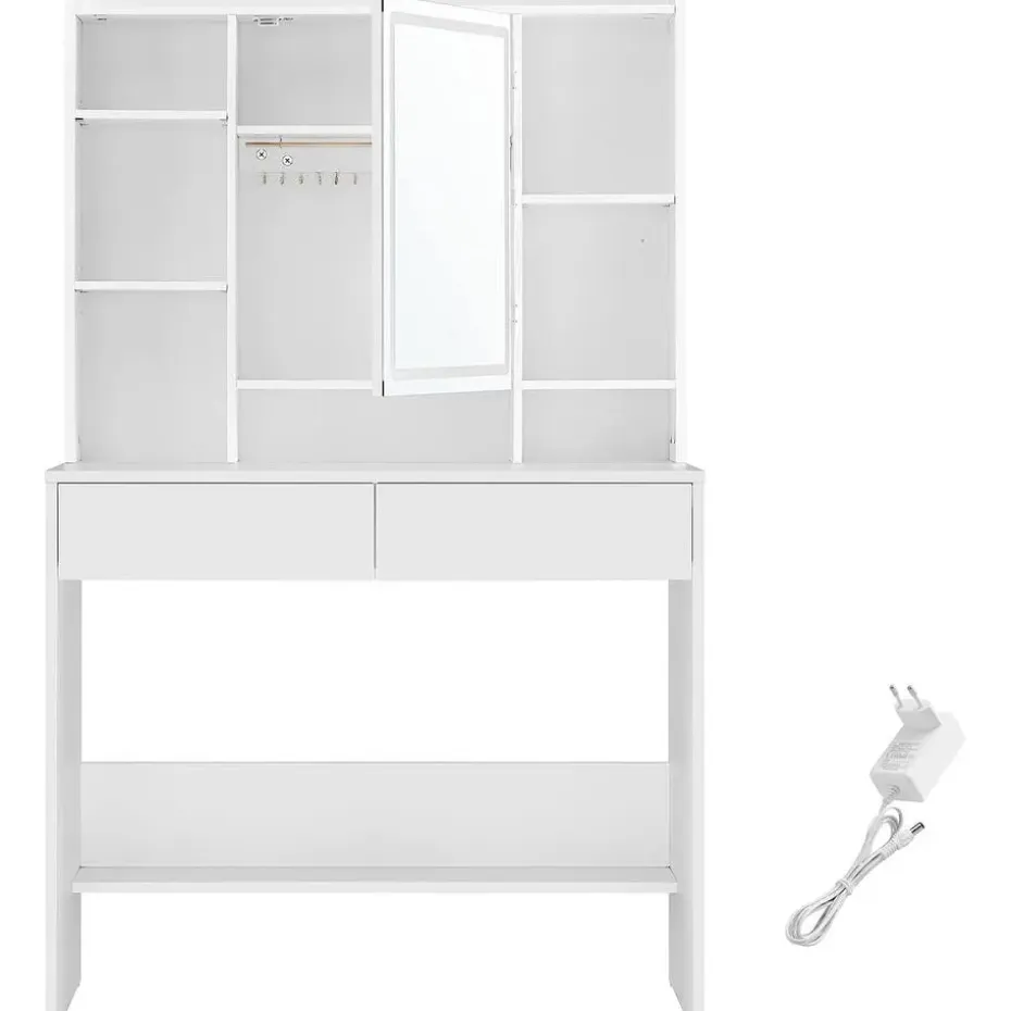 Furnihaus Kaptafel met LED 3 kleuren met instelbare lichtsterkte met spiegel