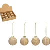 G. Wurm luxe kerstballen -12x - champagne - glas - 6 cm