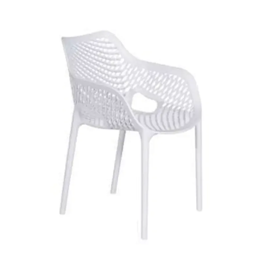Garden Impressions Air XL kunststof tuinstoel wit - set van 2 stuks