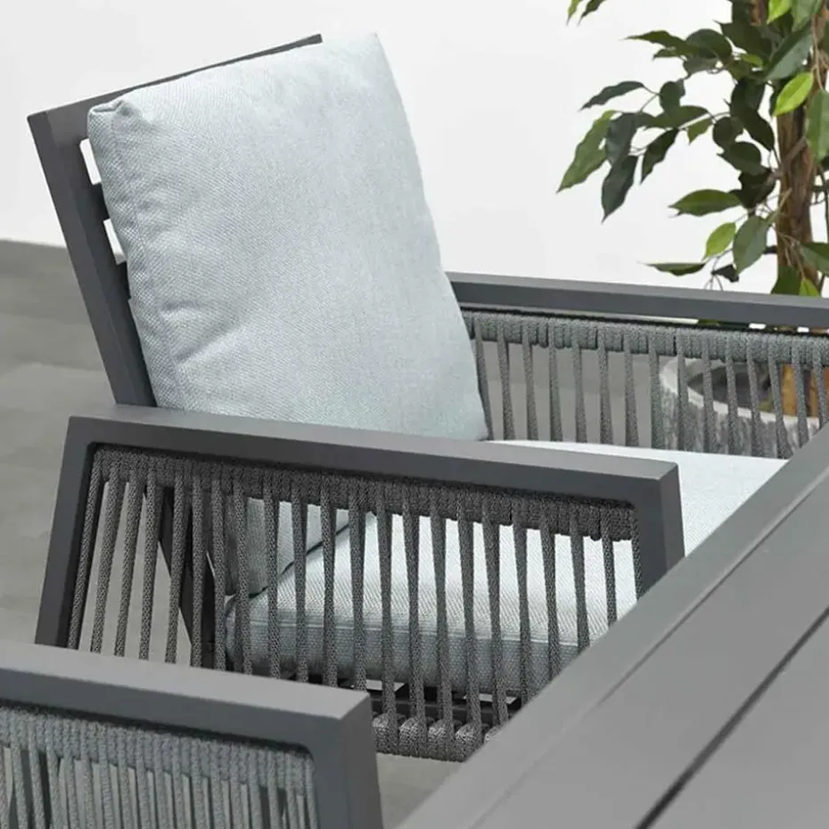 Garden Impressions Brendon lounge dining stoel - licht en mint grijs
