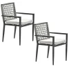 Garden Impressions Burela tuinstoel taupe - 2 stuks