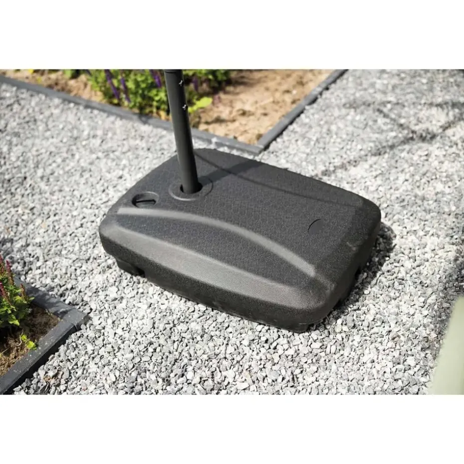 Garden Impressions Corfu parasol 250x250 - donker grijs - zand