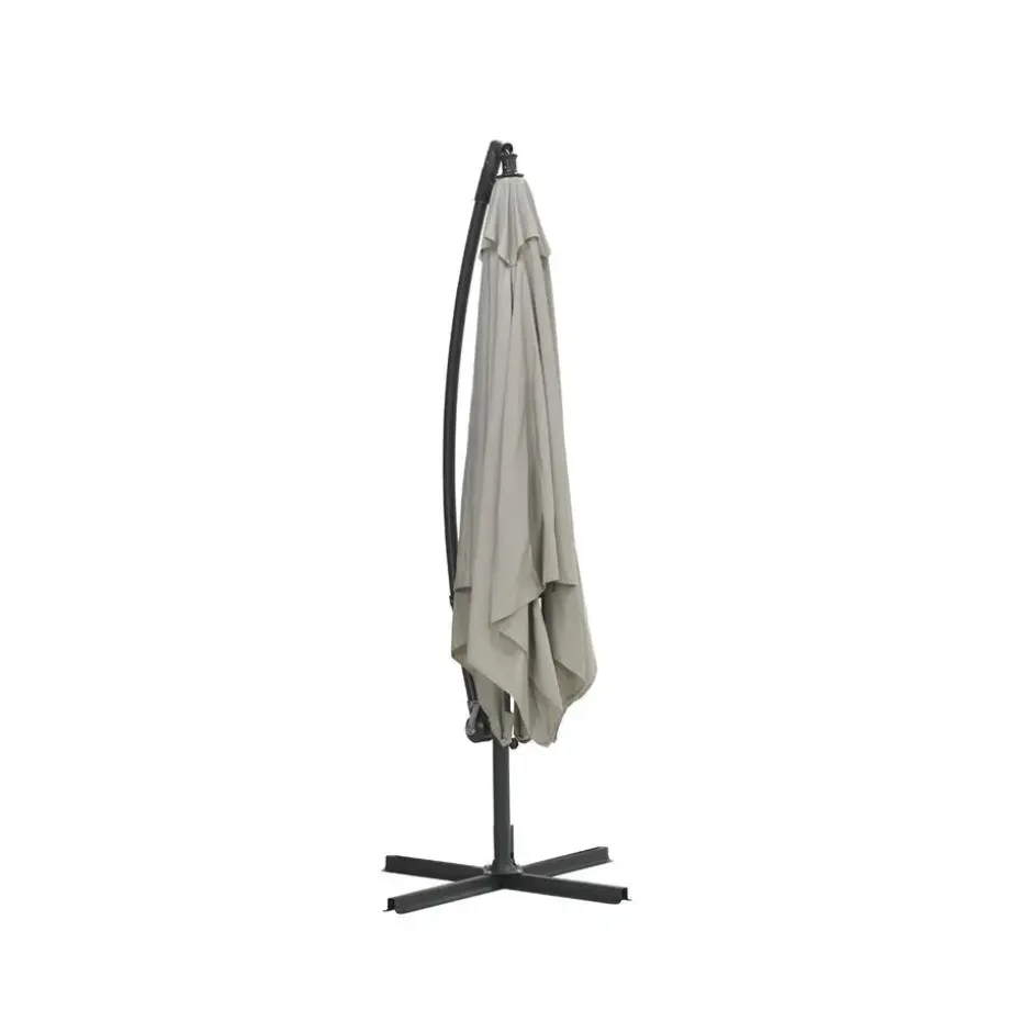 Garden Impressions Corfu parasol 250x250 - donker grijs - zand