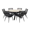 Garden Impressions Edison 148 cm. - ronde tuinset / Jasmine black