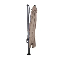 Garden Impressions Hawaii zweefparasol 3x3m taupe met voet en hoes