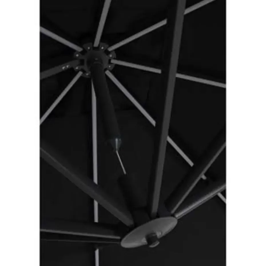 Garden Impressions Hawaii Lumen LED parasol 300x300 -d. grijs - zwart