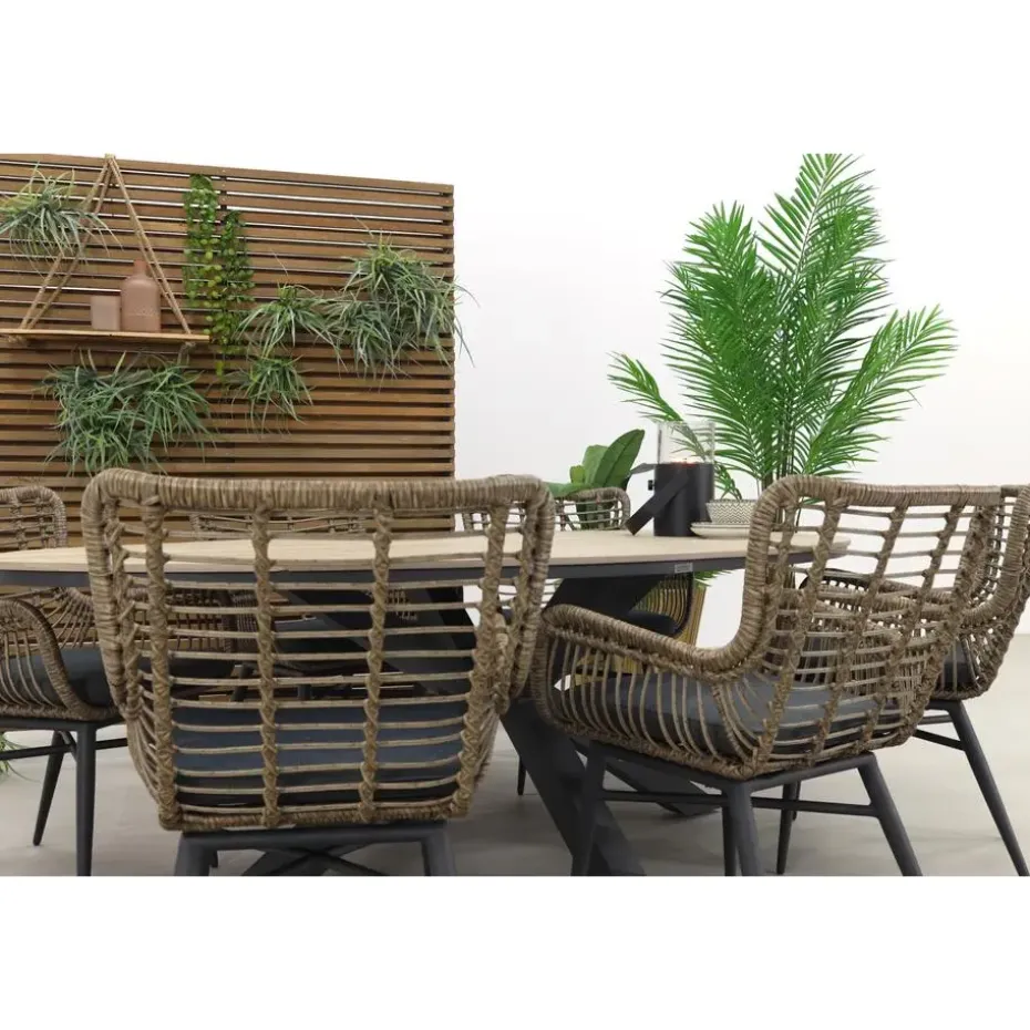 Garden Impressions Jasmine Natural/Edison 220x115 cm. - ovale tuinset