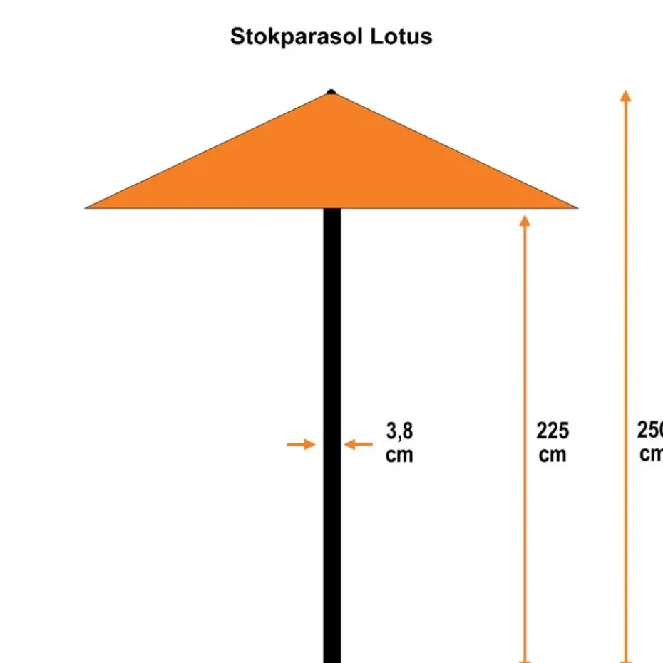 Garden Impressions Lotus parasol 250x250 cm - koper