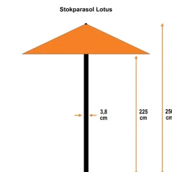 Garden Impressions Lotus parasol 250x250 cm - olive