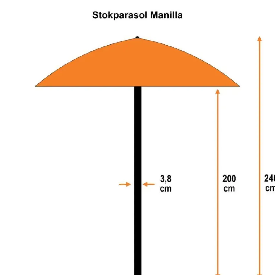 Garden Impressions Parasol Manilla 250 cm- ecru