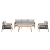 Garden Impressions San Capri loungeset 4-delig - light teak aluminium