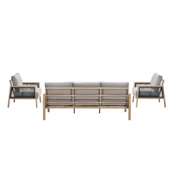 Garden Impressions San Capri loungeset 4-delig - light teak aluminium