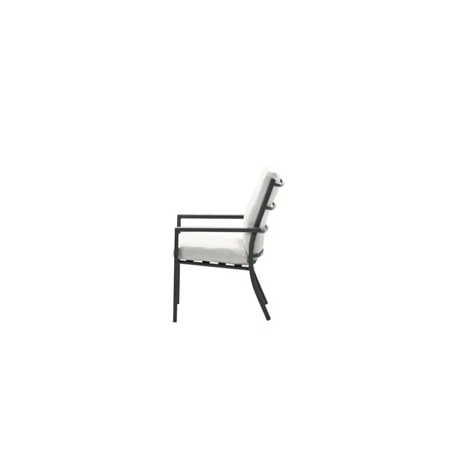 Garden Impressions Sergio dining tuinstoel Carbon black/Dessert