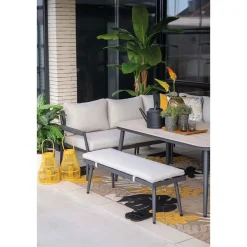 Garden Impressions Tineo lounge dining set 7-delig - donker grijs