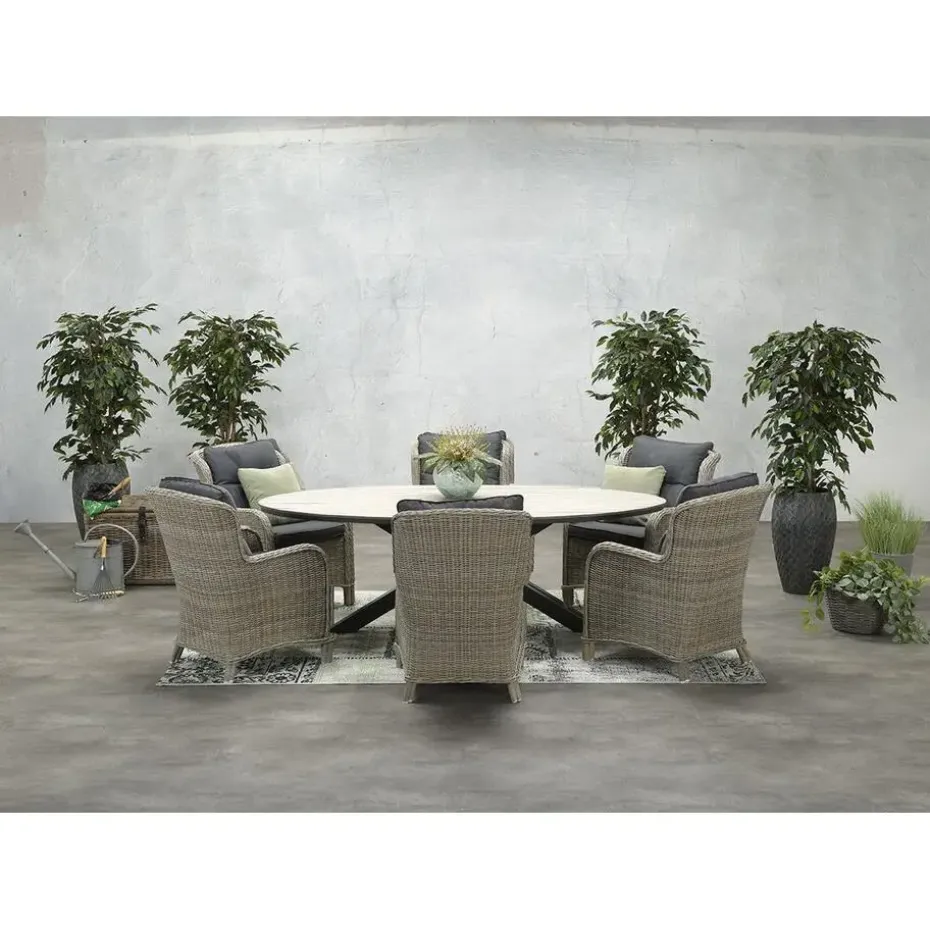 Garden Impressions Tulli tuintafel 220x115 cm - licht bruin