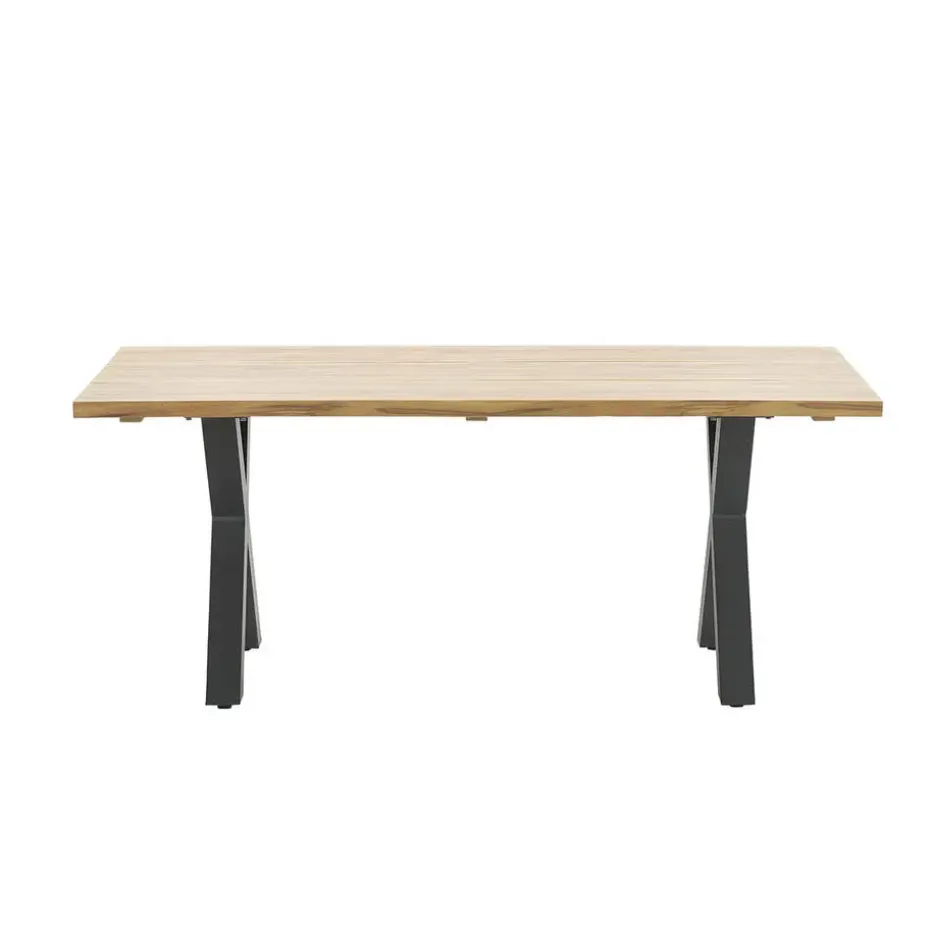 Garden Impressions Zadar tuintafel 180x100 donker grijs - X-frame