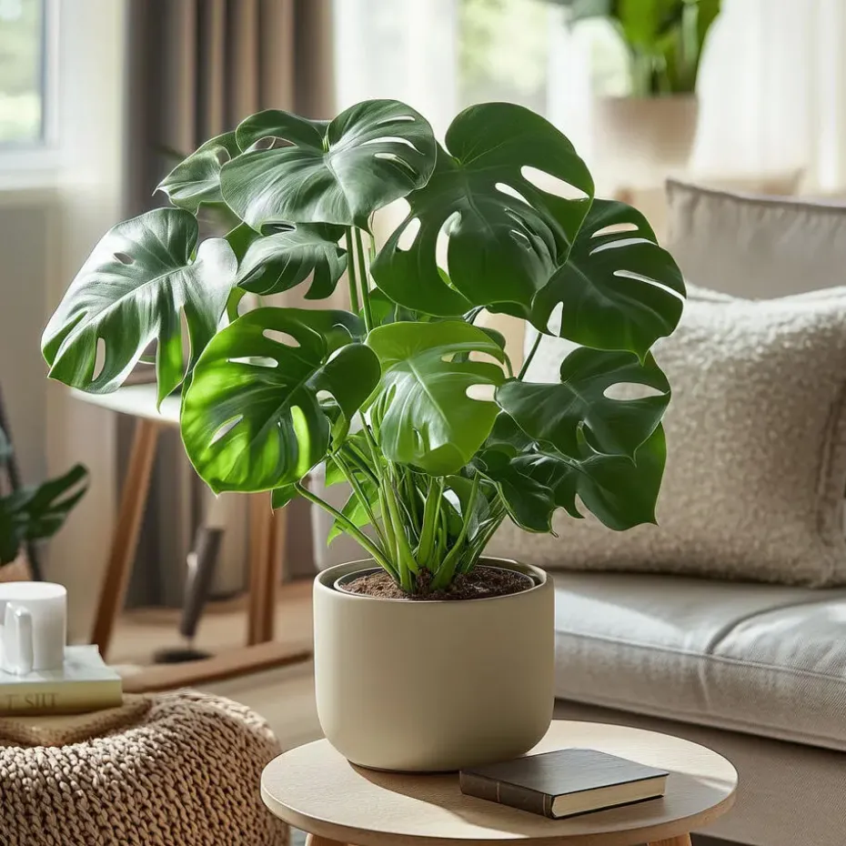 Gatenplant - Monstera deliciosa - Hoogte 50-60cm - ⌀17cm