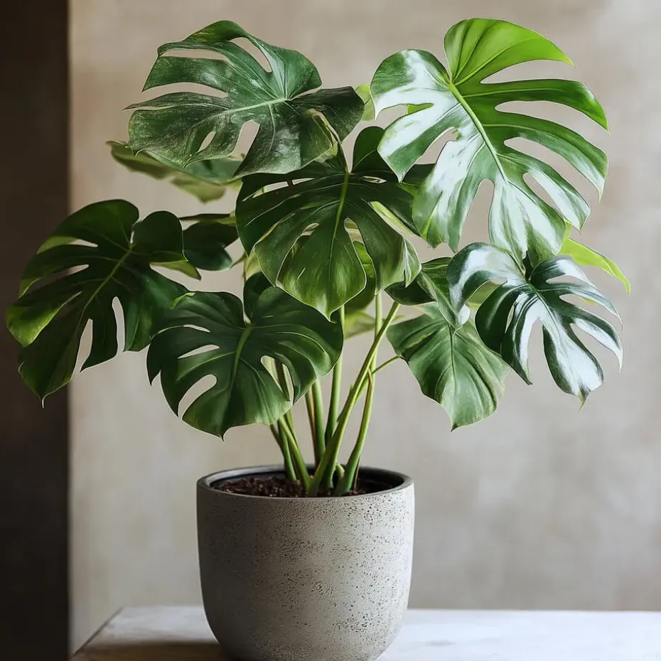 Gatenplant - Monstera deliciosa - Hoogte 50-60cm - ⌀17cm