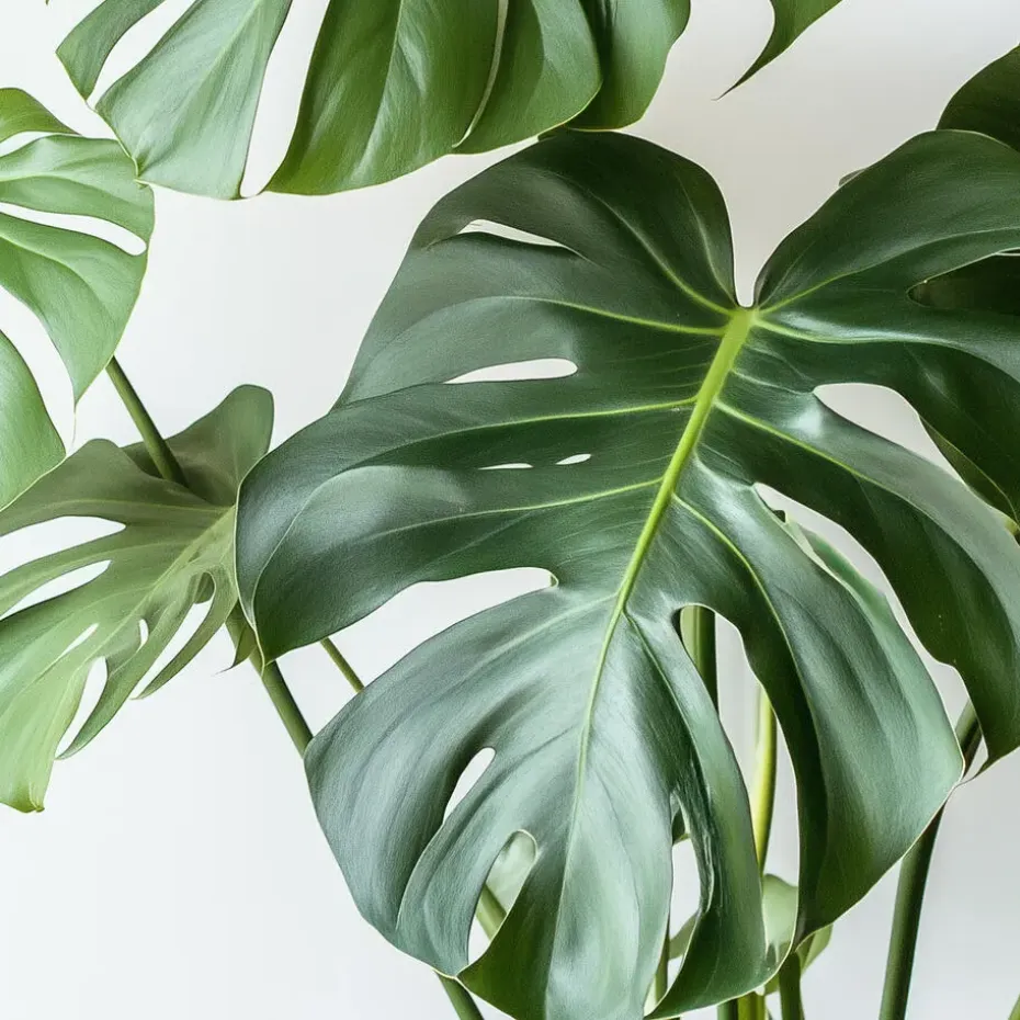 Gatenplant met plantenvoeding - Monstera deliciosa - Hoogte 70-80cm - ⌀21cm