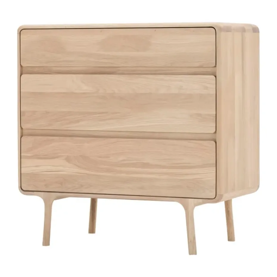 Gazzda Fawn Drawer Eikenhouten Ladekast - Whitewash