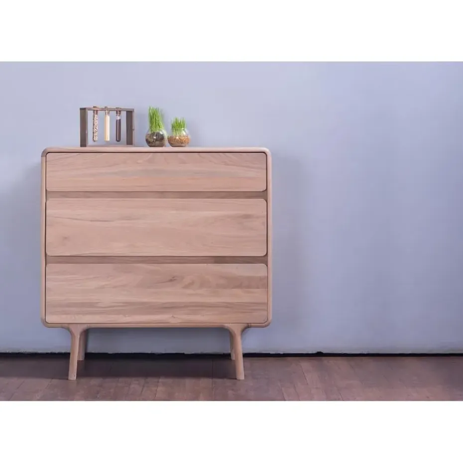 Gazzda Fawn Drawer Eikenhouten Ladekast - Whitewash
