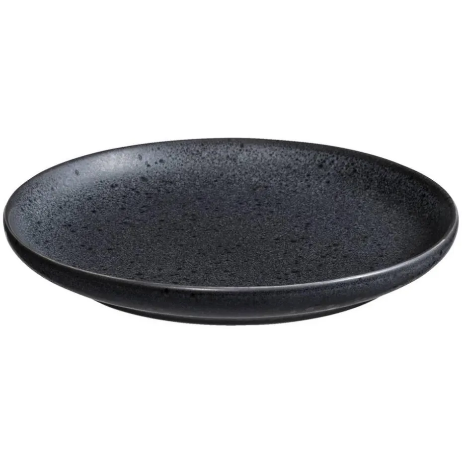 Gebaksbord Liz - zwart - stoneware - Ø16,2 cm